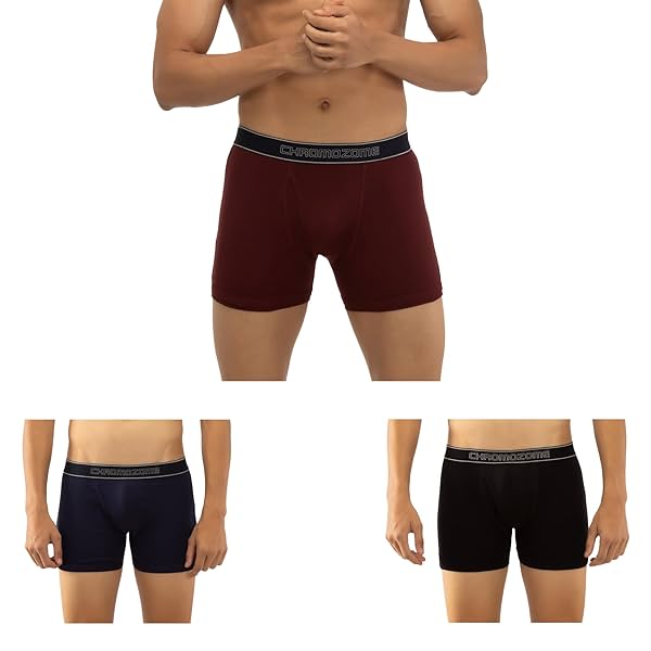 Image of Chromozome Mens Cotton Rib Trunks (Pack of 3)