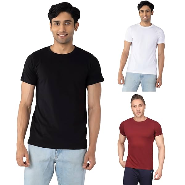 Image of Chromozome Mens Cotton Rich Regular Fit T-Shirts (Pack of 3)