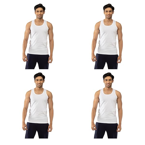 Image of Chromozome Mens Cotton Rich Vests (Pack of 4)