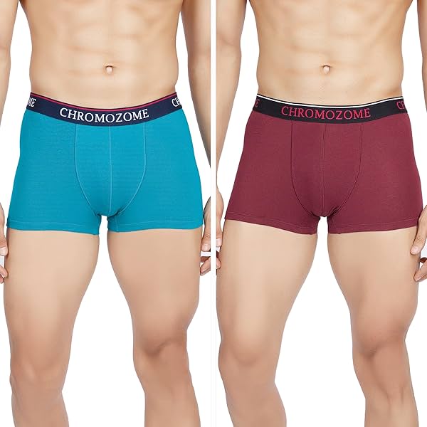 Image of Chromozome Mens Cotton-Stretch Trunks (Pack of 2)