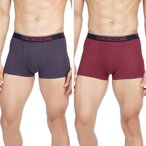 Image of Chromozome Mens Cotton-Stretch Trunks (Pack of 2)