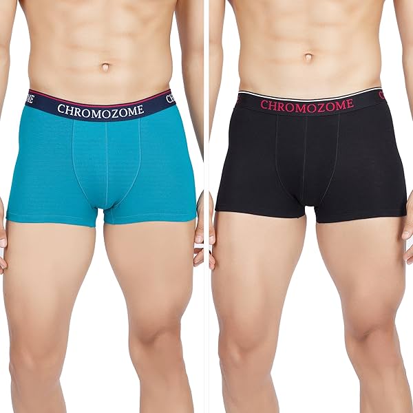 Image of Chromozome Mens Cotton-Stretch Trunks (Pack of 2)