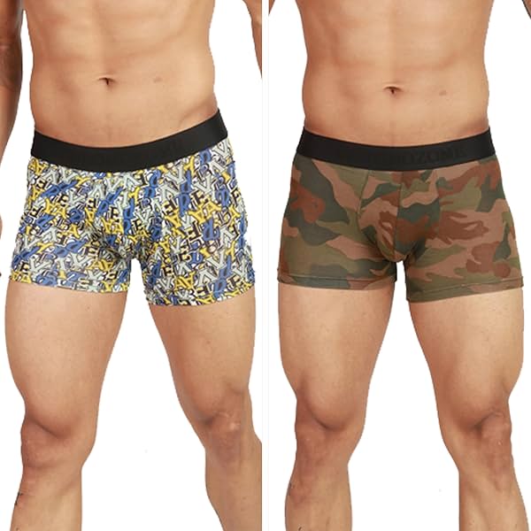 Image of Chromozome Mens Modal-Stretch Printed Trunks (Pack of 2)