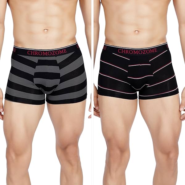 Image of Chromozome Mens Modal-Stretch Striper Trunks 