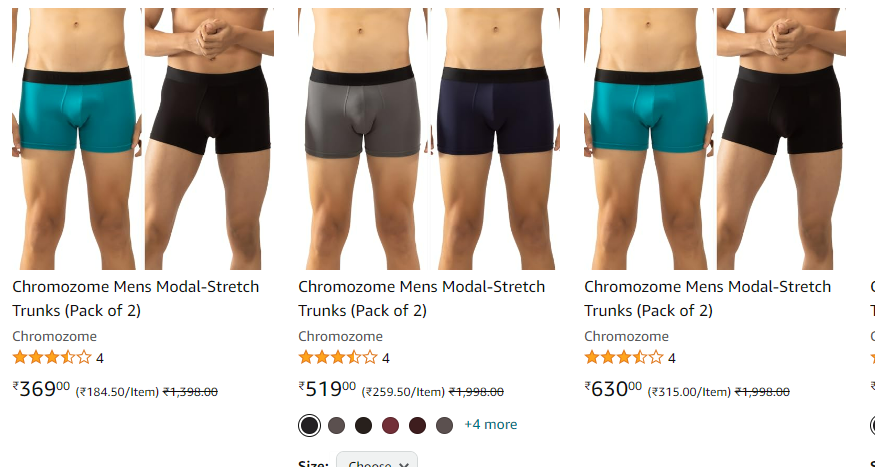 Image of Chromozome Mens Modal-Stretch Trunks start at ₹169 