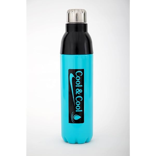 Image of Clazkit Cool & Cool Insulated Water Bottle Plastic Steel Cap, 1000-ML