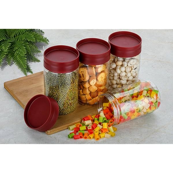 Image of Clazkit Eazystack plastic Storage Jar With Air Tight Lid