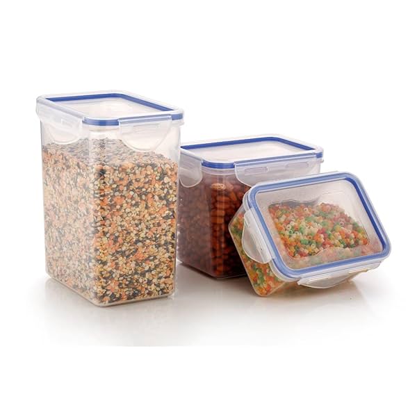 Image of Clazkit Rectangle Plastic Storage Jar PO3