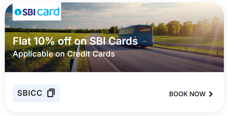 Image of Cleartrip Bus Booking Coupon: Flat 10% Off on SBI Bank Credit Cards