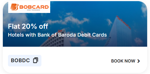 Image of Cleartrip Coupon: Flat 20% off Hotels with Bank of Baroda Debit Cards