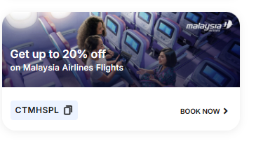 Image of Cleartrip Flight Offer: up to 25% off on Malaysia Airlines Flight bookings