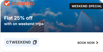 Image of Cleartrip Hotel Coupon: Get upto 25% off Hotels with Cleartrip by using code