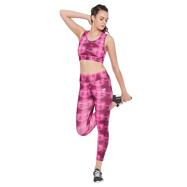 Image of Clovia Activewear Ankle Length Printed Sports Tights