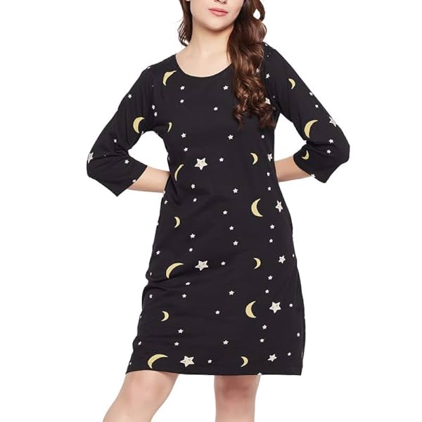 Image of Clovia Women's Cotton Pretty Florals Short Night Dress