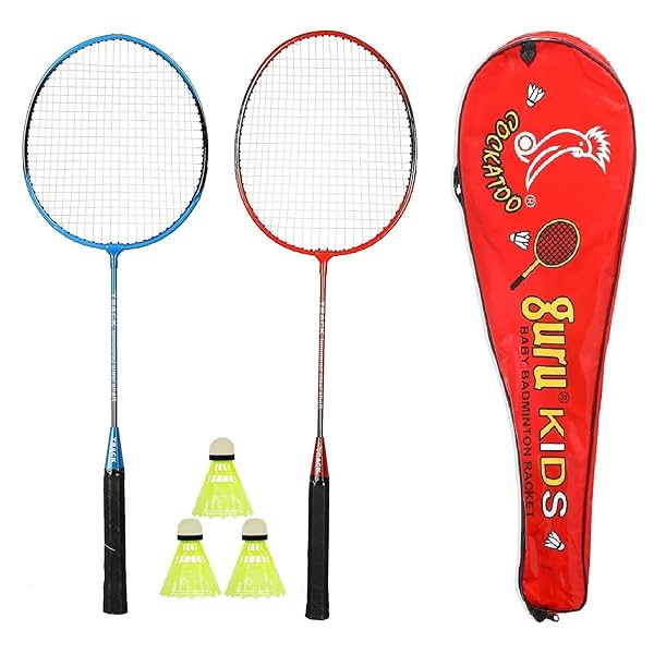 Image of Cockatoo Economy Badminton Set PO2 Racquet with 3 Shuttle & cover