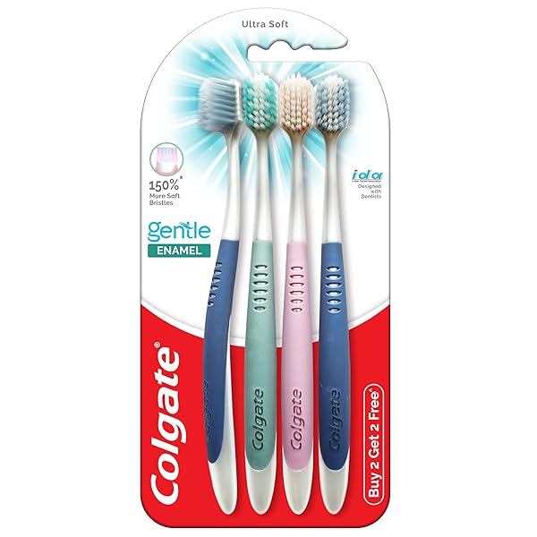 Image of Colgate Gentle Enamel Toothbrush Combo Pack Offer, Ultra Soft Tooth brush - 4 Pcs