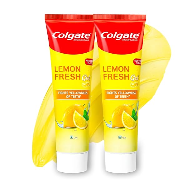 Image of Colgate Lemon Fresh Gel Toothpaste, Enamel-Safe (240gm)