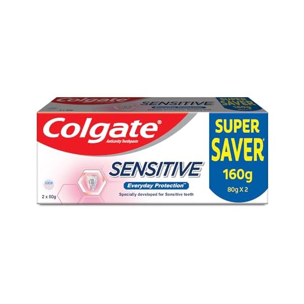 Image of Colgate Sensitive Everyday Protection Toothpaste, Combo Pack Of 160g (80g X 2)