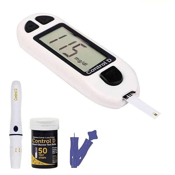 Image of Control D White 50 Strips & Glucometer