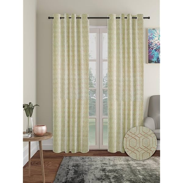 Image of Cortina Knitting Foil Curtains Pack of 2