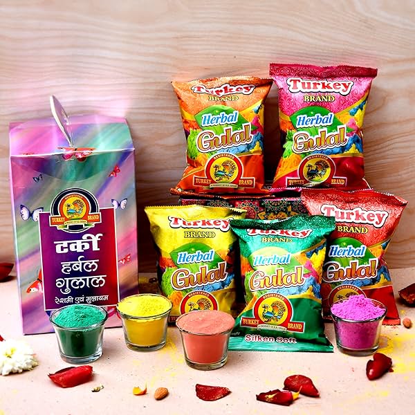 Image of CraftVatika Natural Holi Gulal Colours Pack of 5 