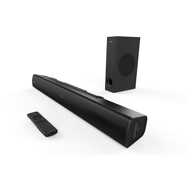 Image of Creative Stage V2 2.1 Channel 160W Soundbar with Subwoofer, Clear Dialog and Surround by Sound Blaster, Bluetooth 5.0, T