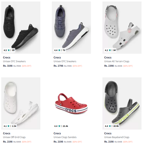 Image of Crocs Brand Footwear @ Flat 60% Discount