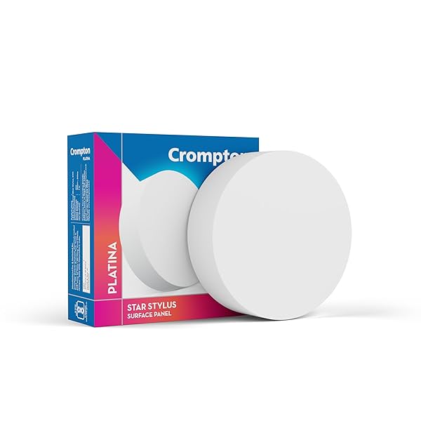 Image of Crompton Platina Star Stylus Surface Panel 12W LED Round (Pack of 1, Natural White)