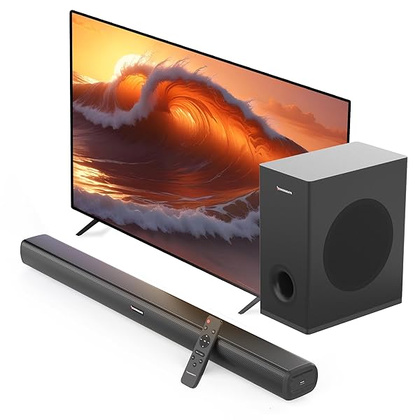 Image of CrossBeats Blaze B600 Max 2.1 Home Theatre 325W Sound bar for TV with subwoofer| Remote Control | Bluetooth Speaker with