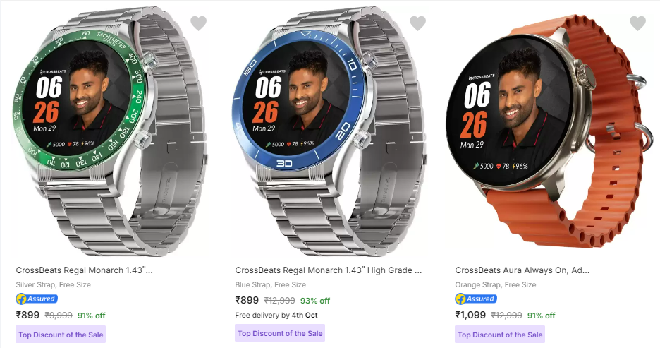 Image of Crossbeats Smart Watches Up to 93% Discount