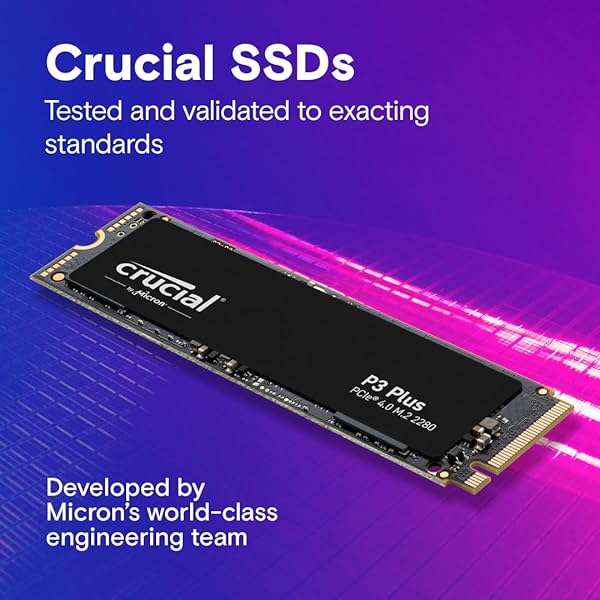 Image of Crucial P3 Plus 1TB PCIe 4.0 3D NAND NVMe M.2 SSD, up to 5000MB/s - CT1000P3PSSD8