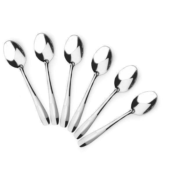 Image of Crystal La Milano Stainless Steel Dessert Spoon Set