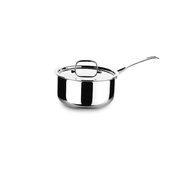 Image of Crystal TriPro Stainless Steel Saucepan with Lid - 20cm (Induction Bottom) - Silver (CTP-SP-004)