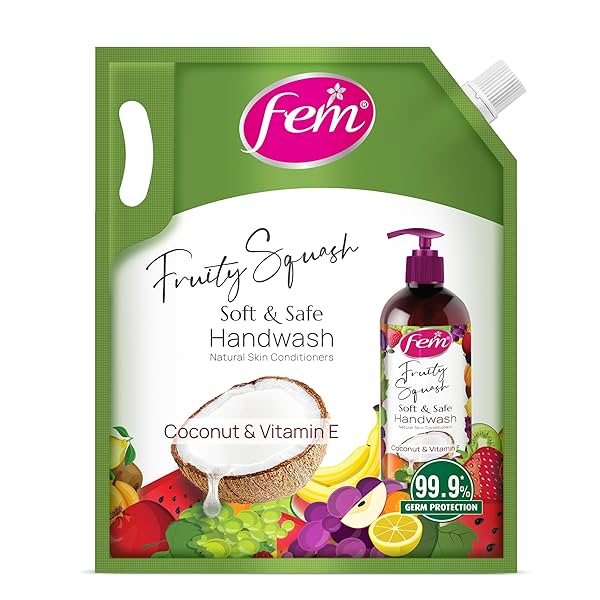 Image of DABUR Fem Fruity Squash Soft & Safe Handwash - 1500Ml