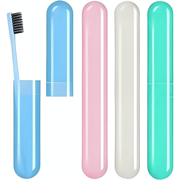 Image of DHAYANA 4 Pcs Plastic Toothbrush Cover