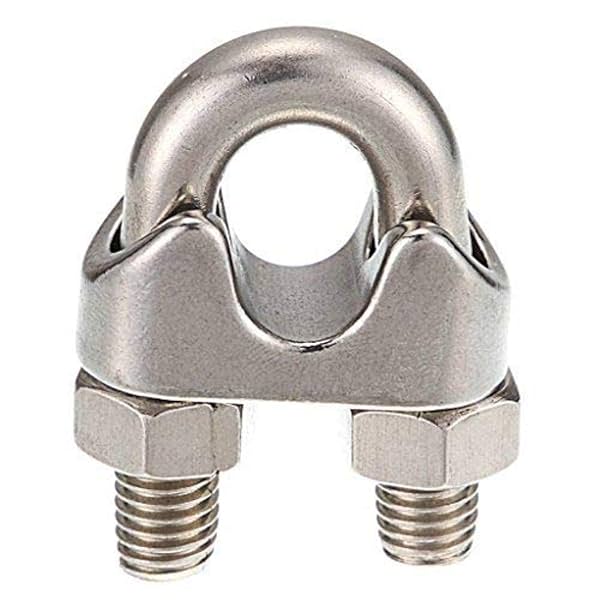 Image of DIY Crafts Steel U-Bolt Wire Rope Clip Clamp (Pack of 4)
