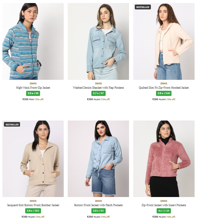 Image of DNMX Brand Women's Jackets @ Up to 70% Discount