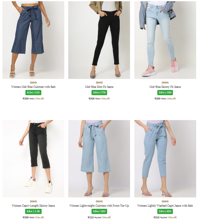 Image of DNMX Brand Women's Jeans & Jeggings @ Flat 70% Discount