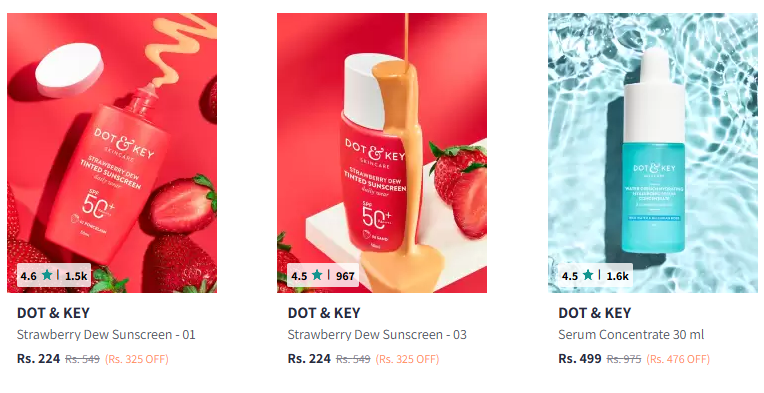 Image of DOT & KEY Strawberry Dew Tinted Sunscreen SPF 50+ PA++++ 50 ml - Porcelain 01