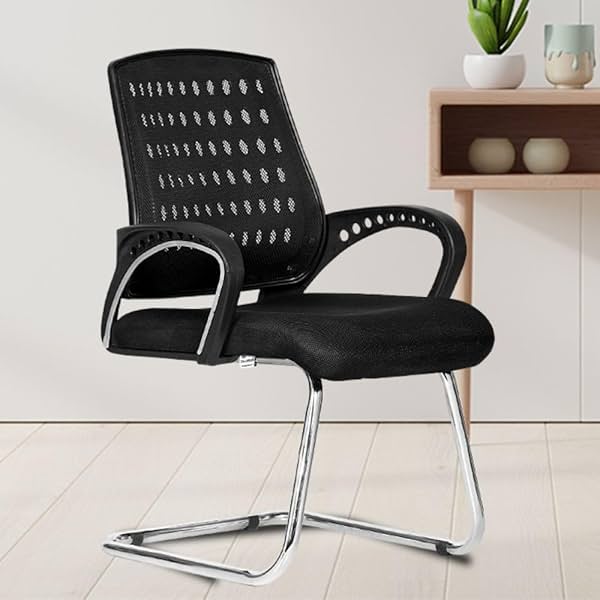 Image of Da URBAN® Boom 03 Medium Back Mesh Visitor Chair | Heavy Dutty Cantilever Frame 