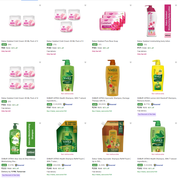 Image of Dabur Beauty And Grooming Up-to 85% Discount