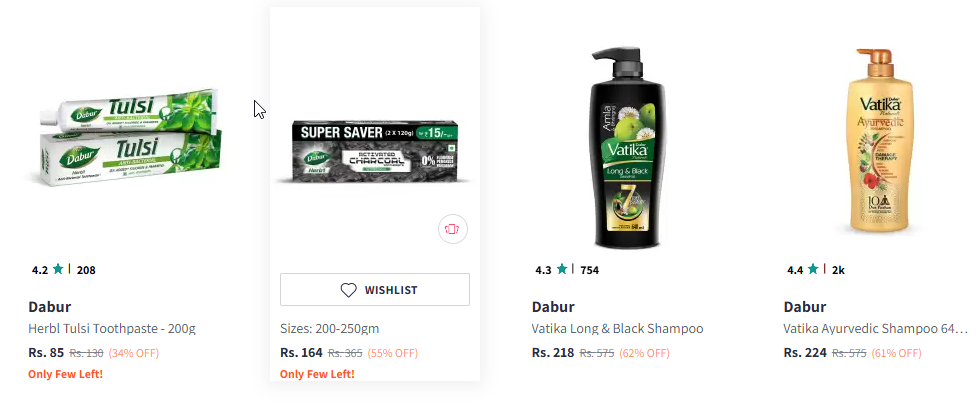 Image of Dabur Beauty Product Starting Price @₹85