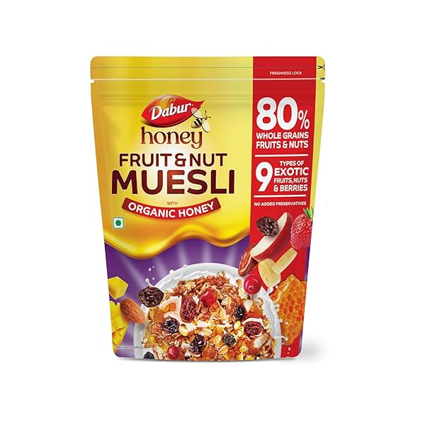 Image of Dabur Honey Fruit & Nut Muesli with Organic Honey - 750g