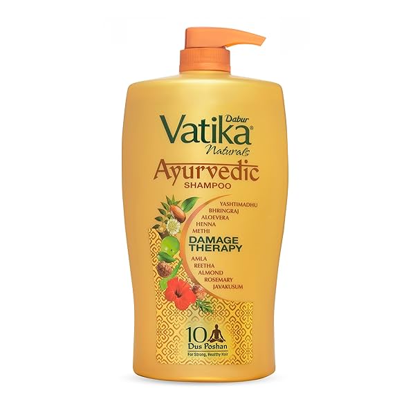 Image of Dabur Vatika Ayurvedic Shampoo - 1L |.