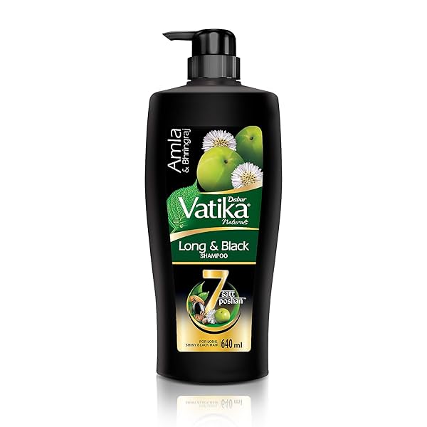 Image of Dabur Vatika Long & Black Shampoo - 640ml 