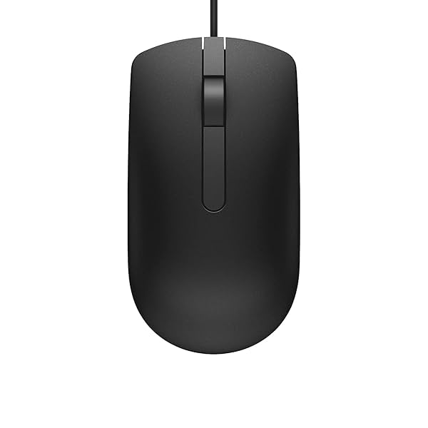 Image of Dell MS116 Wired Optical Mouse, 1000DPI, LED Tracking, Scrolling Wheel, Plug and Play