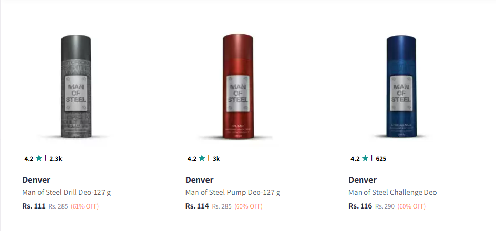 Image of Denver Deodrant & perfumes Up to 61% discount 