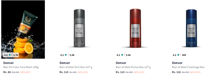 Image of Denver Men of Steel Starts @ ₹89