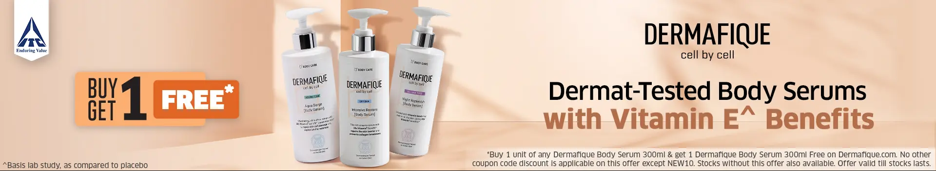 Image of Dermafique Offer: Get up to 50% Off + Buy 1 Get 1 Free on Body Lotion