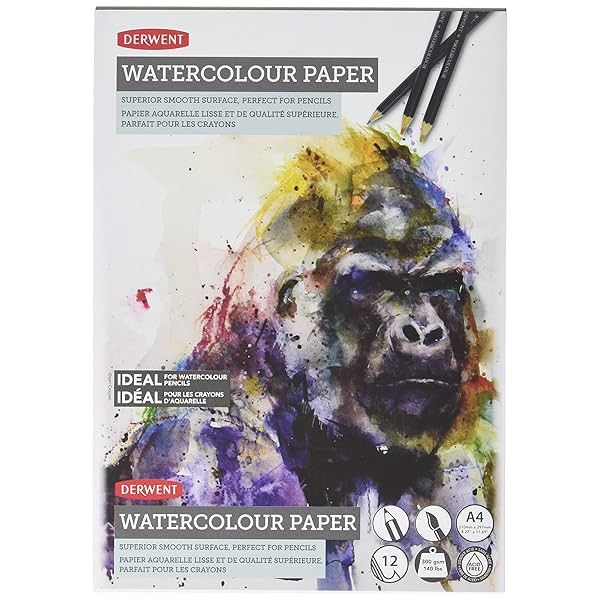 Image of Derwent Watercolour Paper Pad - A4, 300 GSM